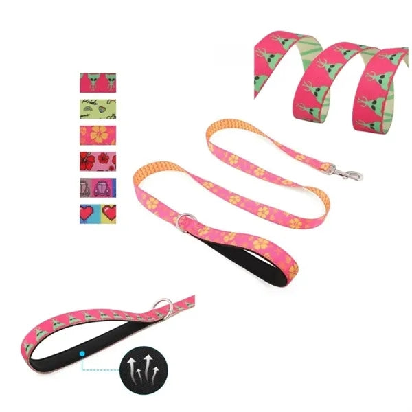 Printed Pet Leash with Metal Carabiner