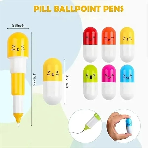 Cute Cartoon Retractable pill Ballpoint Pen