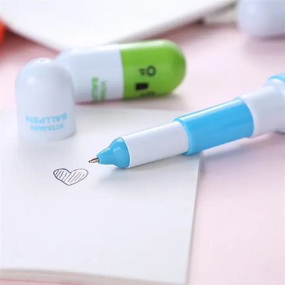 Cute Cartoon Retractable pill Ballpoint Pen