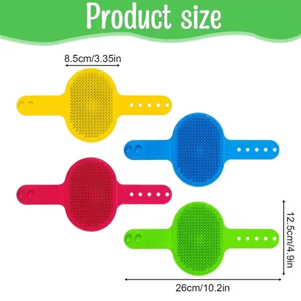 Cat Self Groomer Brush Pet Bath Silicone Brush