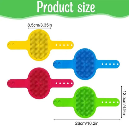 Cat Self Groomer Brush Pet Bath Silicone Brush