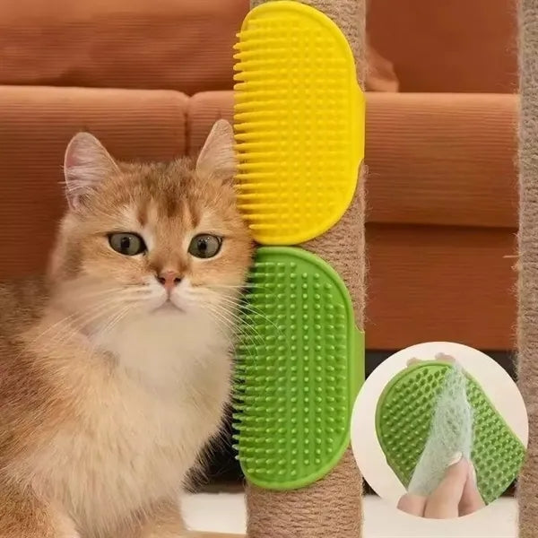 Cat Self Groomer Brush Pet Bath Silicone Brush