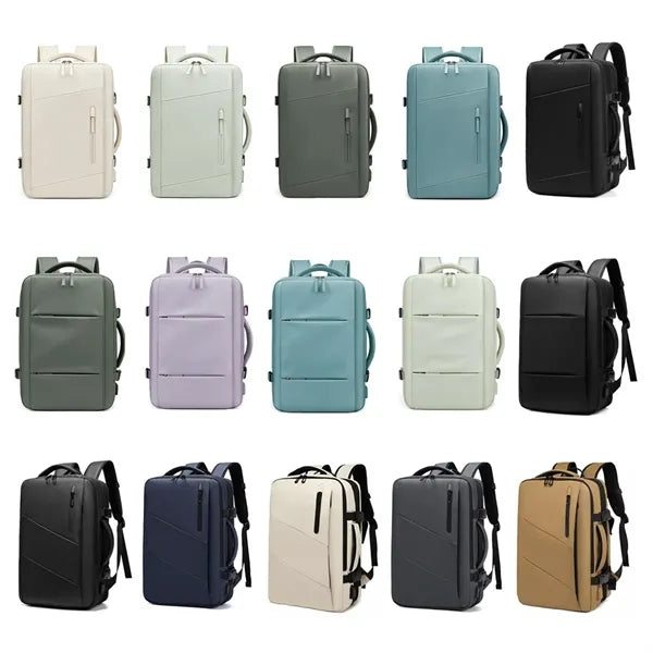 Large expandable gym work laptop luggage travel backpack