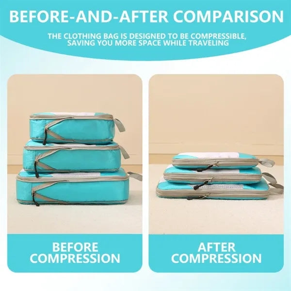Lightweight Compression Packing Cubes Set for Suitcases