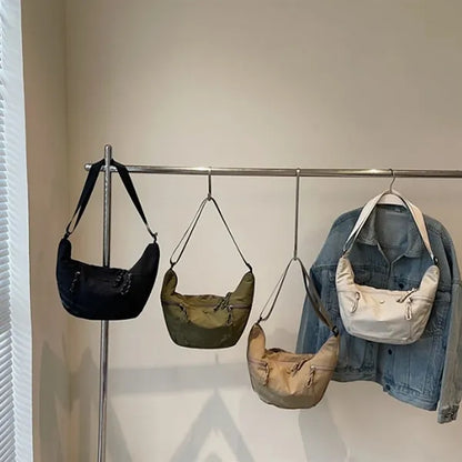Crossbody Dumpling Bag With Adjustable Shoulder Strap