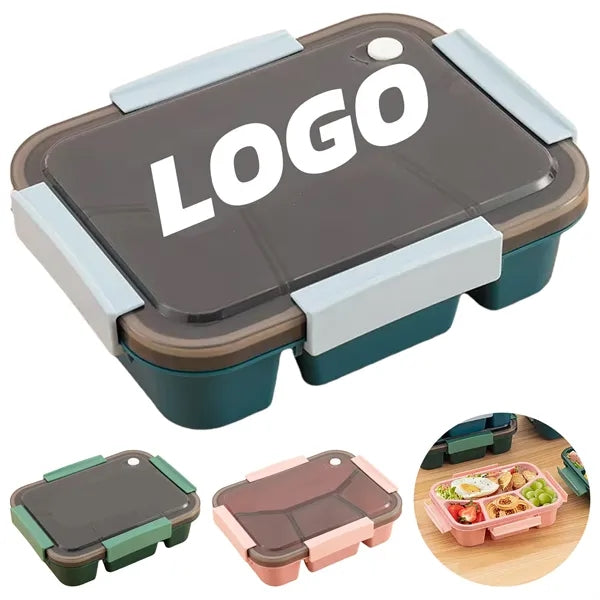 Custom Logo Multi Compartment Lunch Box for Work Travel