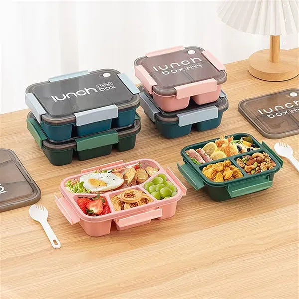 Custom Logo Multi Compartment Lunch Box for Work Travel
