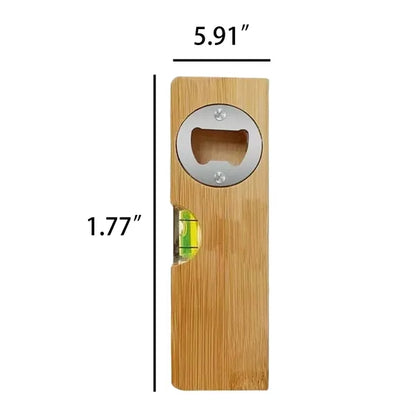 Wooden Multi Tool Level with Built in Bottle Opener