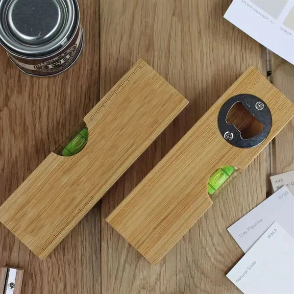 Wooden Multi Tool Level with Built in Bottle Opener