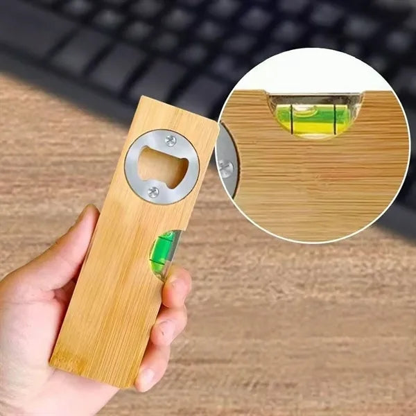 Wooden Multi Tool Level with Built in Bottle Opener