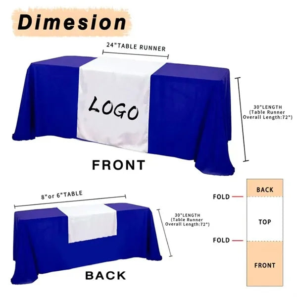 Custom Logo Table Runner for Trade Shows and Events