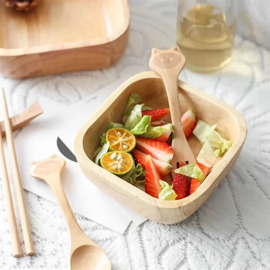 5'' Solid Wood Salad Bowl