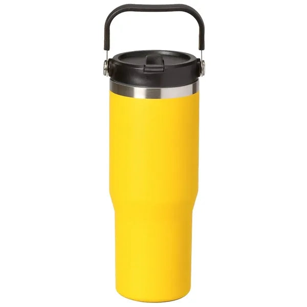 30oz. Stainless Steel Insulated Mug with Handle and Built-In