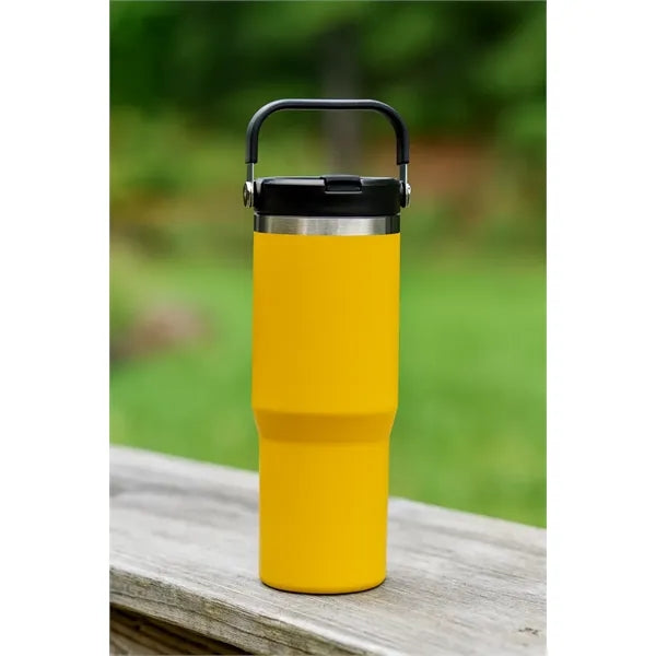 30oz. Stainless Steel Insulated Mug with Handle and Built-In