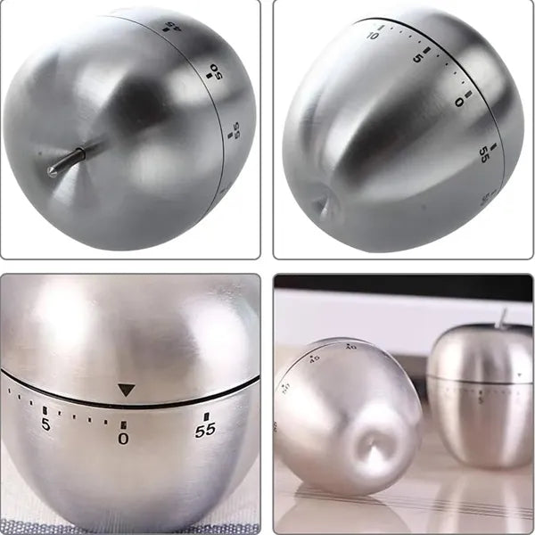 Stainless Steel Manual Kitchen Timer