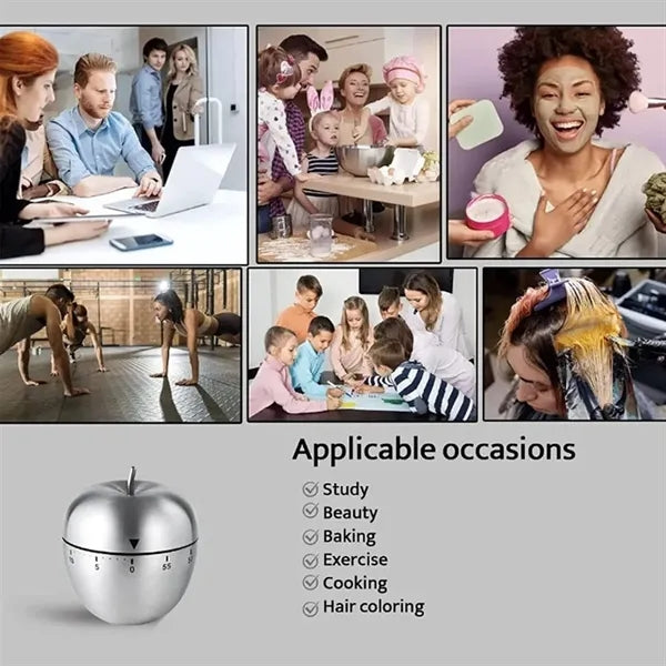 Stainless Steel Manual Kitchen Timer
