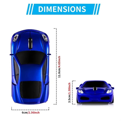 LED Light Wireless Car Shape Mini Mouse