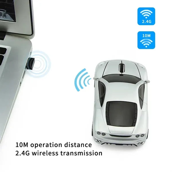 LED Light Wireless Car Shape Mini Mouse