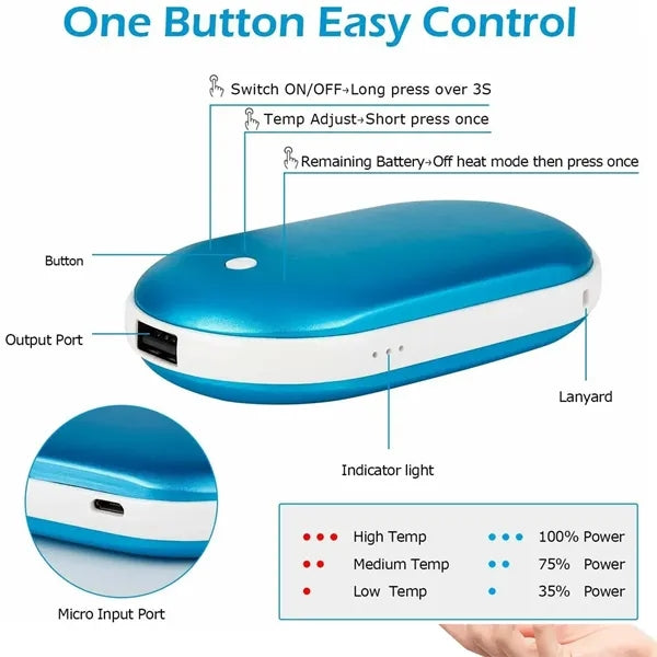 Electric Hand Warmer 5000mAh Power Bank