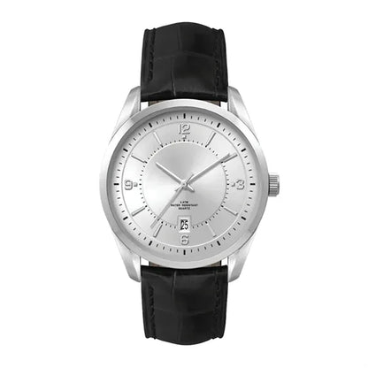 42MM METAL SILVER CASE, 3 HAND MVMT, SILVER DIAL, ...