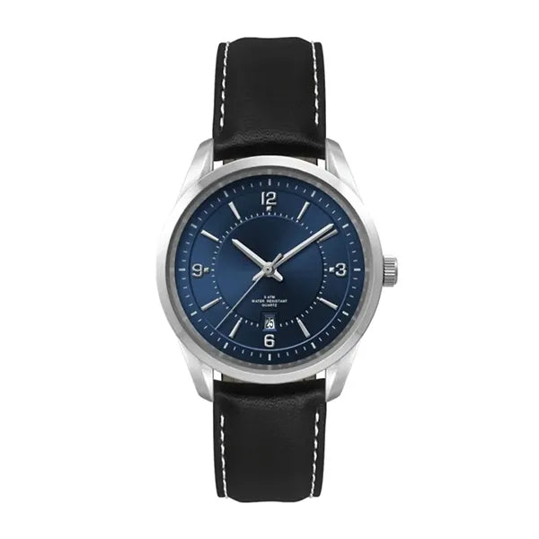33MM METAL SILVER CASE, 3 HAND MVMT, BLUE DIAL, DT...