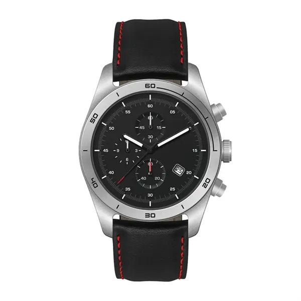 42MM STEEL MATTE SILVER CASE, CHRONOGRAPH MVMT, BL...