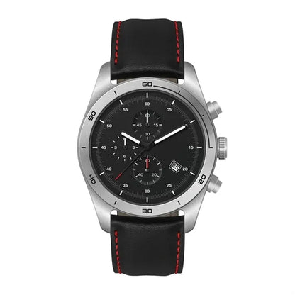 42MM STEEL MATTE SILVER CASE, CHRONOGRAPH MVMT, BL...