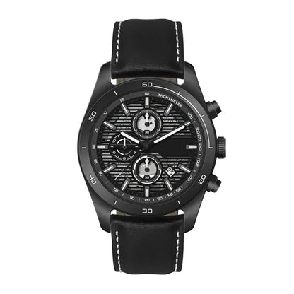 42MM STEEL BLACK CASE, CHRONOGRAPH MVMT, BLACK DIA...