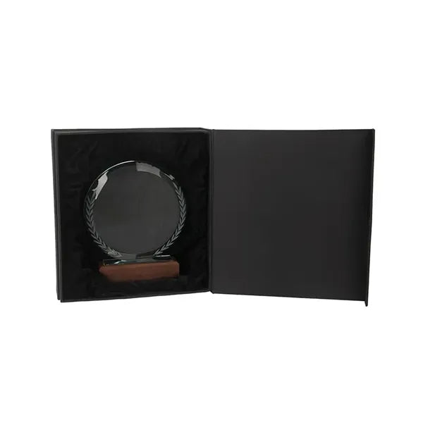 Redondo Crystal Award with Wood Base