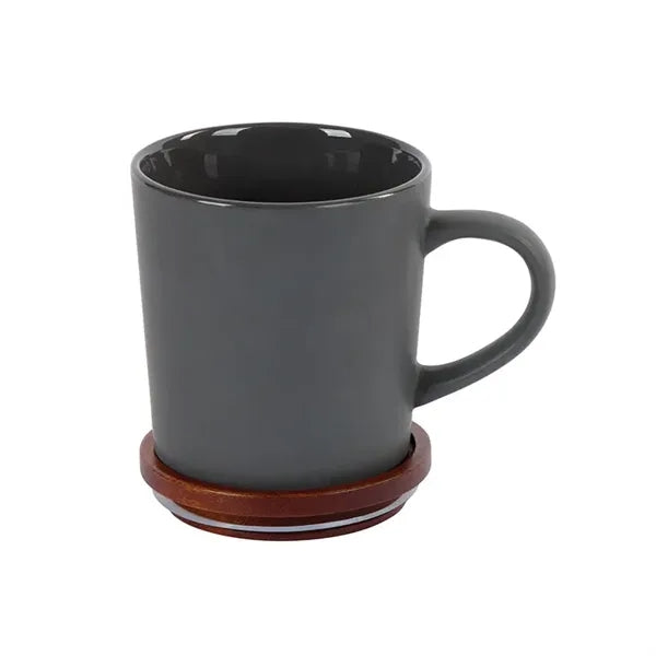 Copenhagen 16 oz. Ceramic Mug w/ Wood Lid