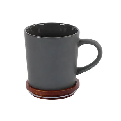 Copenhagen 16 oz. Ceramic Mug w/ Wood Lid