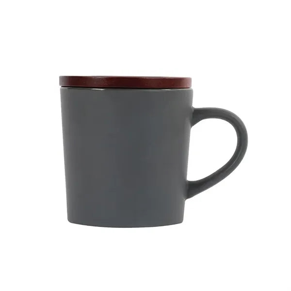 Copenhagen 16 oz. Ceramic Mug w/ Wood Lid