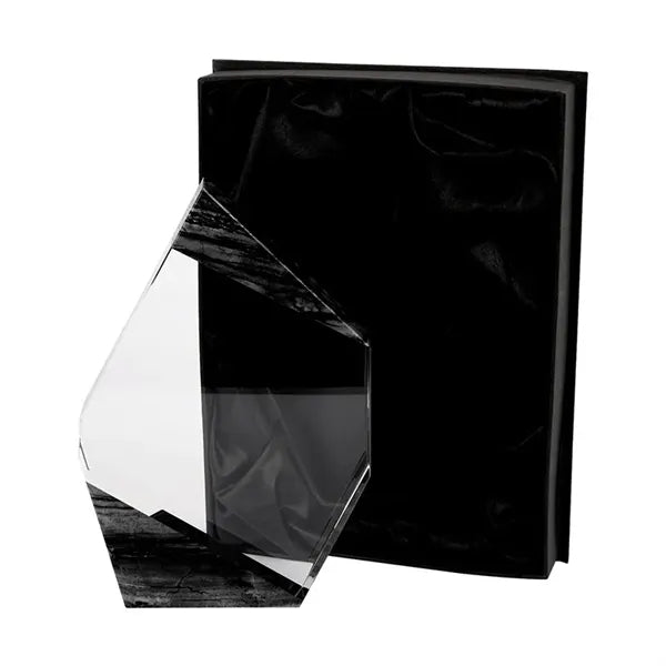 Aquila Crystal Polygon with Marble Trim