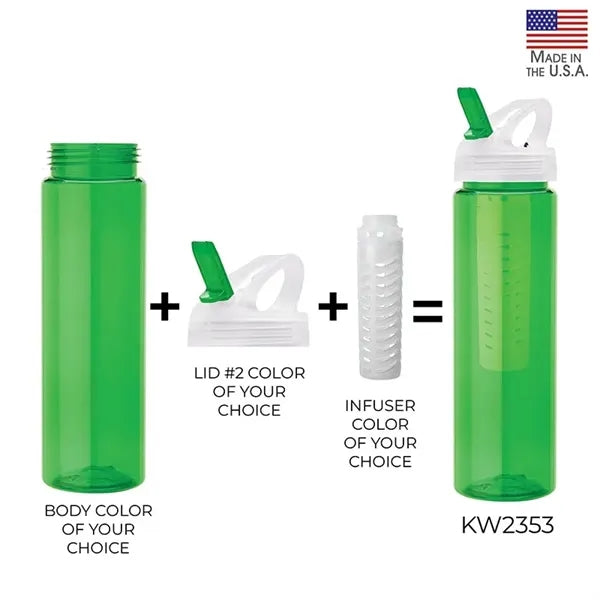 Newport 25 oz. PET Bottle with Flip Spout & Infuser