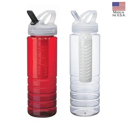 Malibu 26 oz. PET Bottle with Flip Spout & Infuser