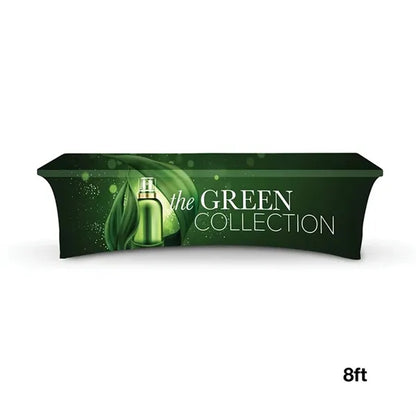 DisplaySplash 8' RPET Stretch Open Back Table Cover