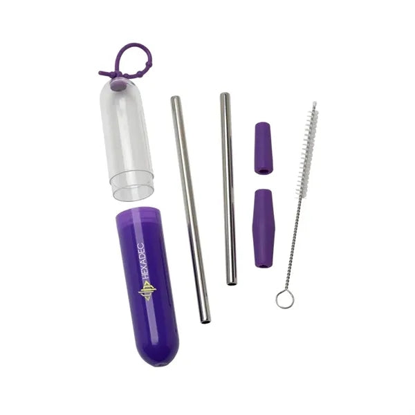 Paloma 5-Piece Stainless Steel Straw Set