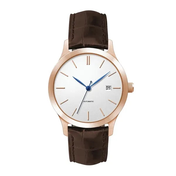 40MM STEEL ROSE GOLD CASE, 3 HAND "AUTOMATIC" MVMT...