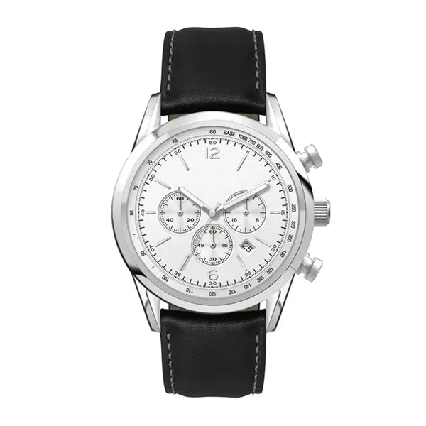 42MM STEEL SILVER CASE, CHRONOGRAPH MVMT, WHITE DI...