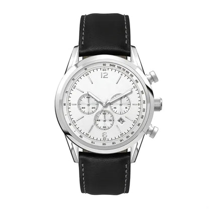 42MM STEEL SILVER CASE, CHRONOGRAPH MVMT, WHITE DI...