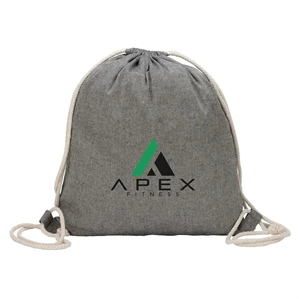 Huron Recycled Cotton Drawstring Tote