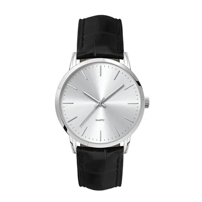39.5MM METAL SILVER CASE, 3 HAND MVMT, SILVER DIAL...
