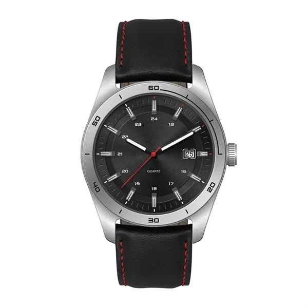 42MM STEEL MATTE SILVER CASE, 3 HAND MVMT, BLACK D...