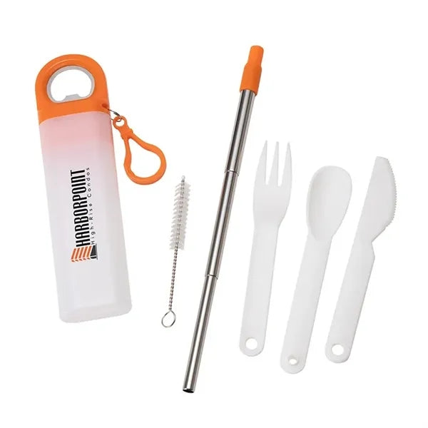 Griffith 3-in-1 Metal Straw, Cutlery Set & Bottle Opener