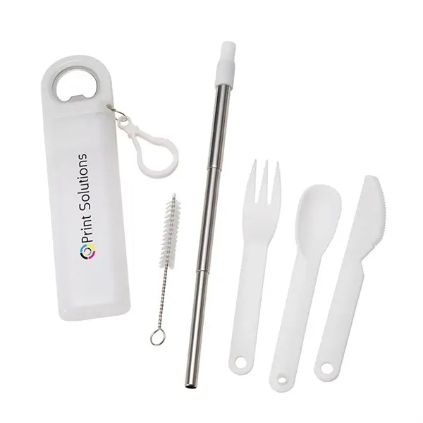 Griffith 3-in-1 Metal Straw, Cutlery Set & Bottle Opener