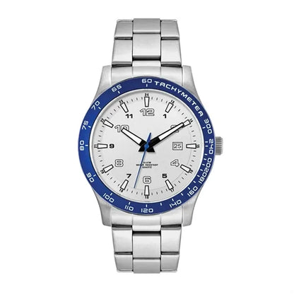 43.5MM STEEL MATTE SILVER CASE, 3 HAND MVMT, SILVE...