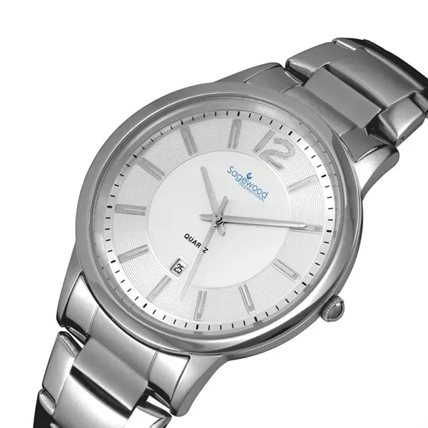 Men's Silver Stainless Steel 3 Hand Men's Silver Stainles...