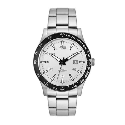 43.5MM STEEL MATTE SILVER CASE, 3 HAND MVMT, SILVE...