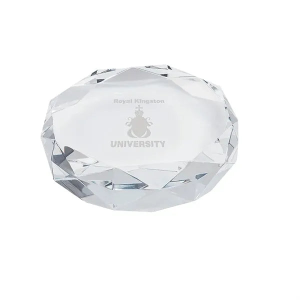 Rimini Gem Cut Crystal Paperweight