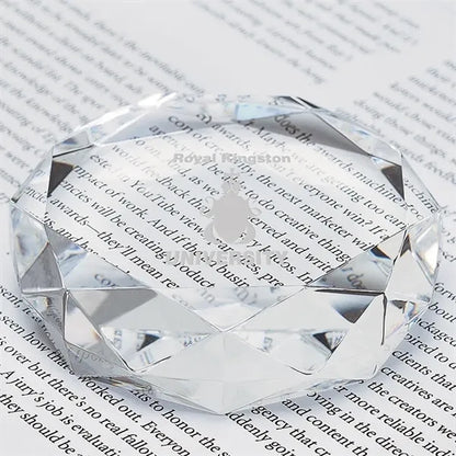 Rimini Gem Cut Crystal Paperweight